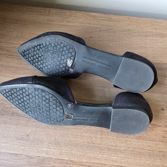 WORN ONCE CHINESE LAUNDRY EASY DOES IT D'ORSAY BLACK POINTY FLATS SIZE 10 - Picture 13 of 13